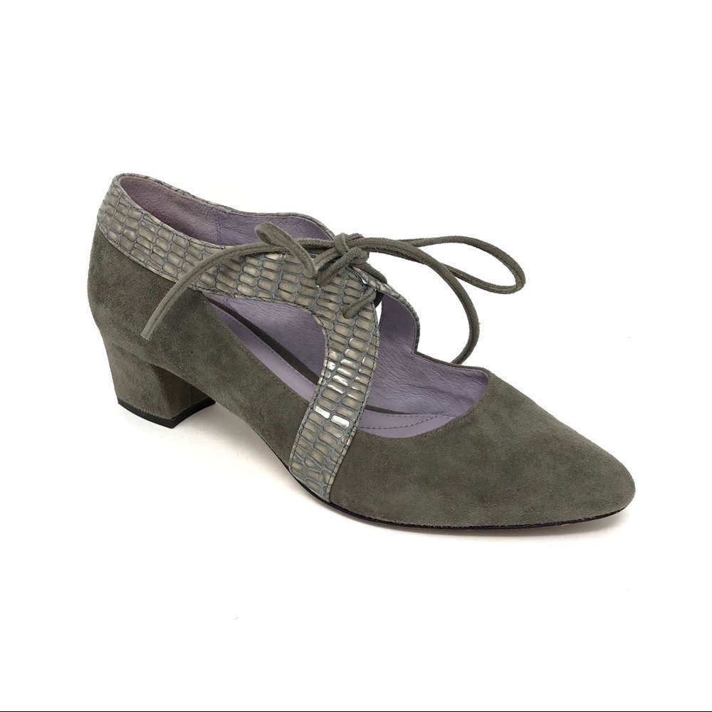 Johnston & Murphy Gray Suede Leather Heels 7